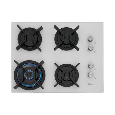 Imagem de Cooktop 4 Bocas Gás Mesa Vidro Tripla Chama Infinity Bivolt Fischer