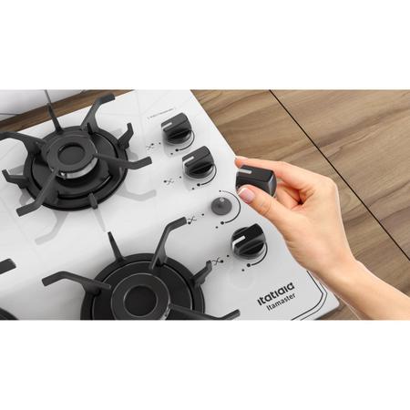 Imagem de Cooktop 4 Bocas Tripla Chama a Gás Itamaster Bivolt Itatiaia Branco