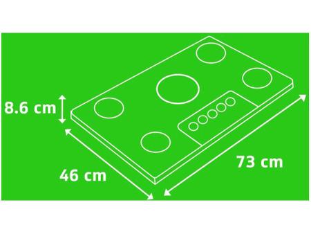 Imagem de Cooktop 5 Bocas a Gás GLP Consul Vidro Temperado