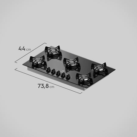 Imagem de Cooktop 5 Bocas Electrolux a Gás com Acendimento Automático (KE5GP)