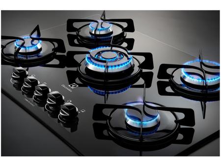 Imagem de Cooktop 5 Bocas Electrolux à Gás GLP Preto