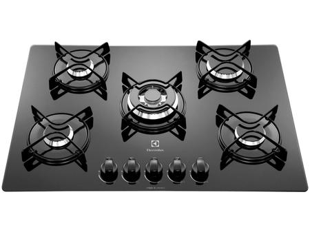 Imagem de Cooktop 5 Bocas Electrolux à Gás GLP Preto