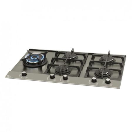 Imagem de Cooktop 5 Bocas Fischer Platinium Prime Escovado