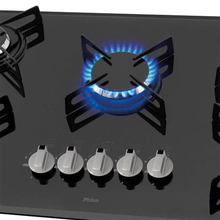 Imagem de Cooktop a Gás 5 Bocas Philco Cook Chef 5 Bivolt Preto