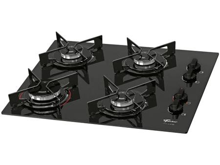 Imagem de      Cooktop à Gás Fischer 4 Bocas Fit Line  Preto Bivolt Superautomático GLP/GN