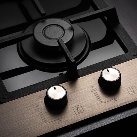 Imagem de Cooktop a Gás Fischer Platinium 3Q com 3 Bocas Preto