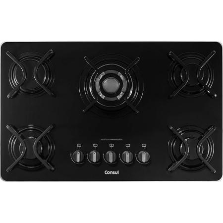 Imagem de Cooktop Consul 5 Bocas Quadrichama Bivolt Preto CDD75AE