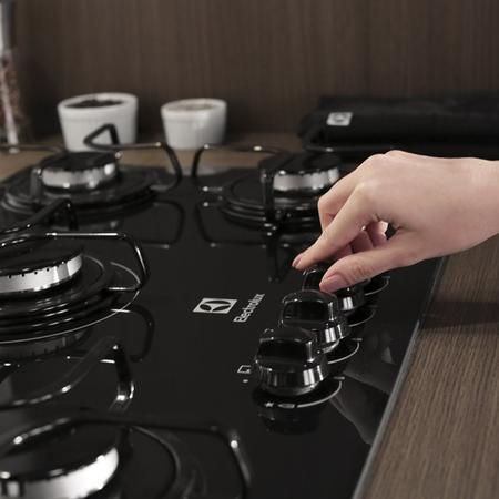 Imagem de Cooktop Electrolux 5 Bocas a Gás Superautomatico Mesa em Vidro GC70V Preto