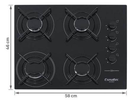 Imagem de Cooktop Esmaltec Gourmet 4 Bocas 55x58x46 Cm Bivolt