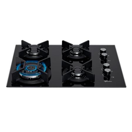 Imagem de Cooktop Fischer 4q Tc Infinity Gás Mesa Vidro Preto Bivolt