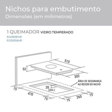 Imagem de Cooktop Mesa De Vidro 1Q Tripla Chama Suggar Preto FG0101AVP Bivolt