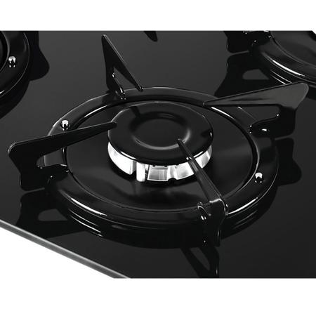 Imagem de Cooktop Nardelli NV4 Vidro Tripla Chama 4 Bocas Preto Bivolt