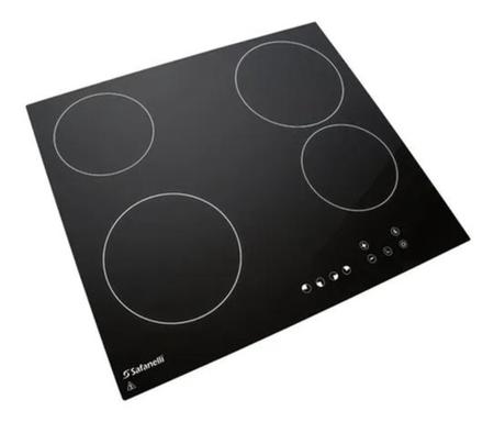 Imagem de Cooktop safanelli 4 bocas elétrico com mesa vitrocerâmica touch 220v