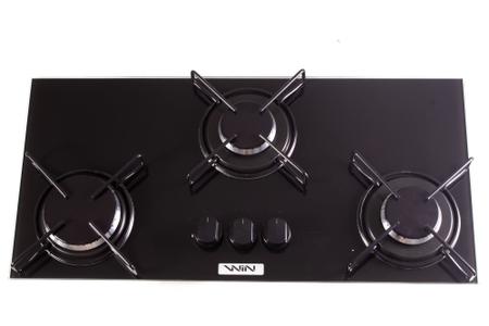 Imagem de Cooktop WIN 3 Bocas de Embutir Preto Acend. Automático Biv.