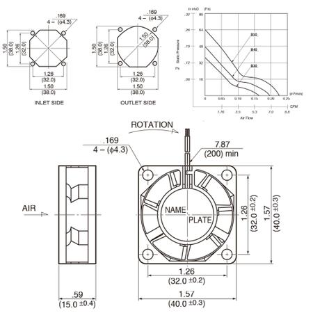 Imagem de Cooler 1606KL-05W-B59 24V 0.08A 1.92W 2L 2P 40X40X15 A1