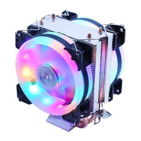 Imagem de Cooler Duplo Para Processador INTEL/AMD Dissipador Cobre LED GMRGB PC Gamer