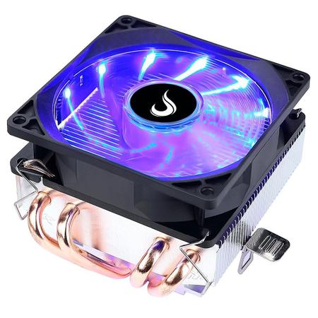 Imagem de Cooler para Processador Gamer Rise Mode X5, LED Azul, Intel e AMD, 120mm, Preto - RM-ACX-05-BB