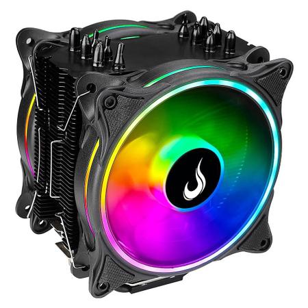 Imagem de Cooler para Processador Rise Mode Winter, 120mm, ARGB, Intel e AMD, Preto - RM-ACW-01-ARGB