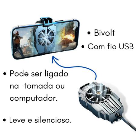 Cooler Resfriador De Celular Jogos Com Fio + Luva Dedo Anti Suor - Casa Pet  Mix - Peças para Computador e Notebook - Magazine Luiza