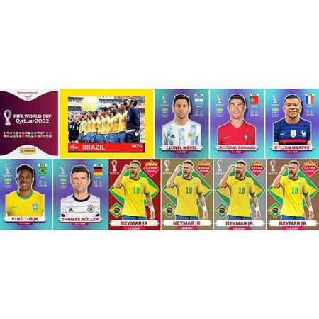 Kit 2 Figurinhas Neymar Legend Copa 2022 Simil