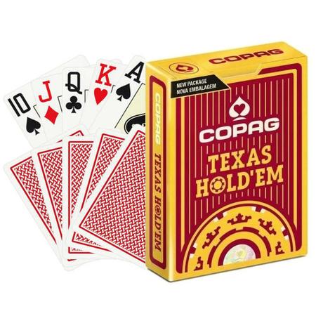 JOGO BARALHO COPAG TEXAS HOLD COM 55 CARTAS NAIPE GG