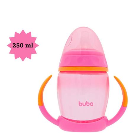 Imagem de Copinho de Bebê Com alça Removível Rosa 250ml 12635 - Buba