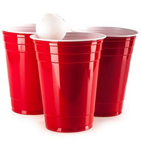 Imagem de Copo Americano 400ml Vermelho Red Cup Beer Pong - 25 Unid