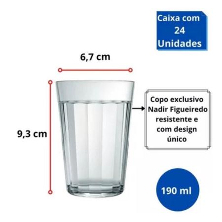 Imagem de Copo americano Nadir Figueiredo Caixa Com 24 Unidades 190ML