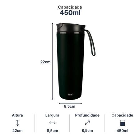 Copo Antiqueda Com Ventosa e Tampa 450ml Coffee To Go Mor Imagem de Copo Antiqueda Com Ventosa e Tampa 450ml Coffee To Go Mor