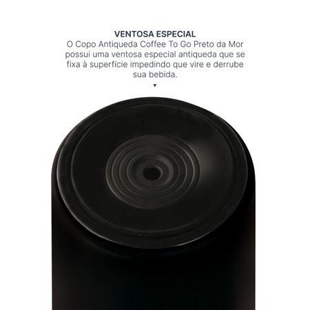 Copo Antiqueda Com Ventosa e Tampa 450ml Coffee To Go Mor Imagem de Copo Antiqueda Com Ventosa e Tampa 450ml Coffee To Go Mor