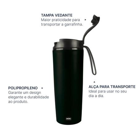 Copo Antiqueda Com Ventosa e Tampa 450ml Coffee To Go Mor Imagem de Copo Antiqueda Com Ventosa e Tampa 450ml Coffee To Go Mor