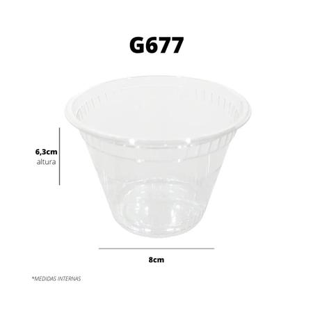 Imagem de Copo Bolha  com Tampa G677 250ml Conjunto com 50 Unidades