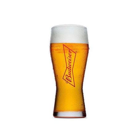 Imagem de Copo Budweiser em Vidro para Cerveja Gravata Decorado 400ML Globimport