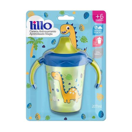 Imagem de Copo Caneca Antivazamento Aprendizado Magia Lillo 207ml Dino