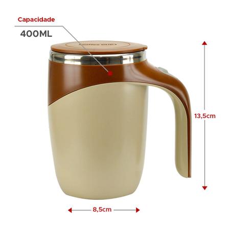 Imagem de Copo Caneca Mixer Elétrica Mistura 400ml com Tampa