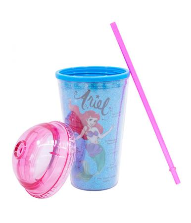 Imagem de Copo Canudo Sereia Ariel 450ml - Disney