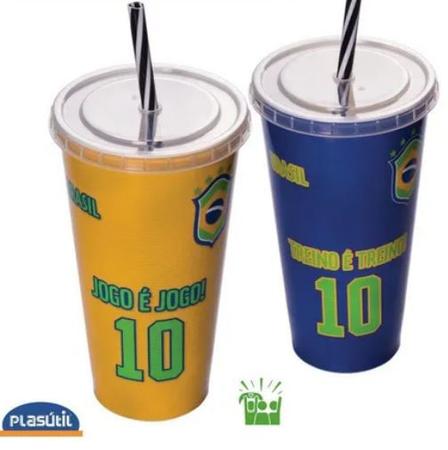 Imagem de Copo com Canudo Refri 700ml  COPA 2022