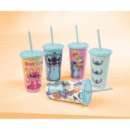 Imagem de Copo com canudo Stitch 500 ml