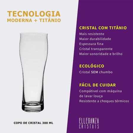 Imagem de Copo De Cristal Bohemia Para Cerveja 300 Ml Forum 6 Peças