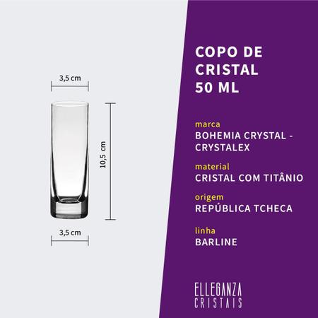 Imagem de Copo De Cristal Para Vodka 50 Ml Linha Barline Bohemia