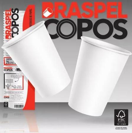 Copo de papel liso 180 ml biodegradavel descartável 100 unidades - Braspel  - Copos - Magazine Luiza