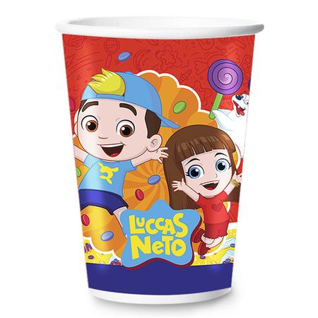 Copo de Papel Luccas Neto - 180ml - 12 Unidades - Regina - Copo