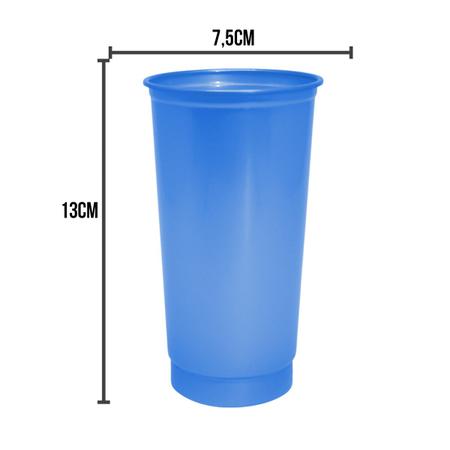 Imagem de Copo de Plástico Color Drink Azul - 300ml - 10 Unidades