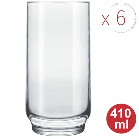 Imagem de Copo de Vidro Long Drink Light's 410ml Ref. 7604 C/ 6 Nadir