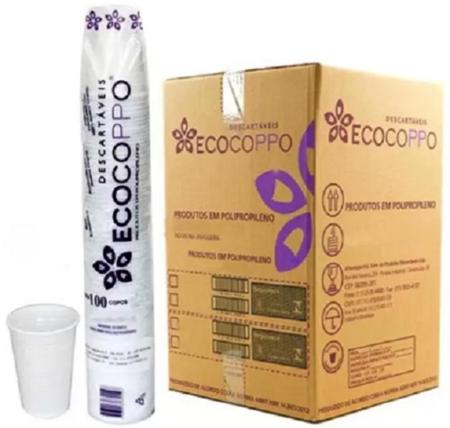 Imagem de Copo Descartável em PP para Água 200ml Leitoso Ecocoppo Cx/ 2.500 copos - ALTACOPPO