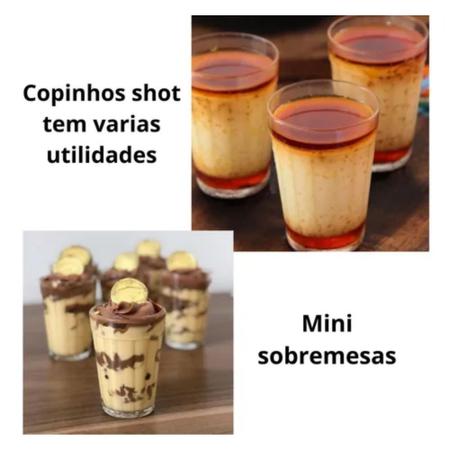 Mini Copo Americano Dose Tequila 45ml Cachaça Nadir 2Un no Shoptime