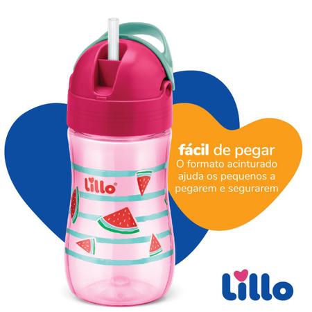 Imagem de Copo Infantil Com Canudo Evolution 300ml Rosa - Lillo 