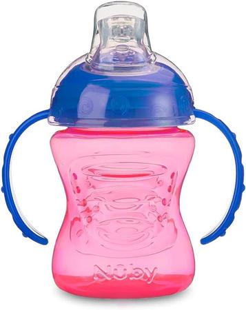 Imagem de Copo Infantil Transição Antivazamento 240ml com Alça e Bico Silicone +4m - Nuby