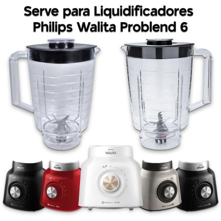 Imagem de Copo Jarra Para Liquidificador Walita Problend 6 Tampa Preta Ri 2134/2135 cod1531