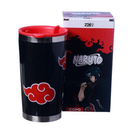 Copo Viagem Nuvem Akatsuki Naruto 400ml